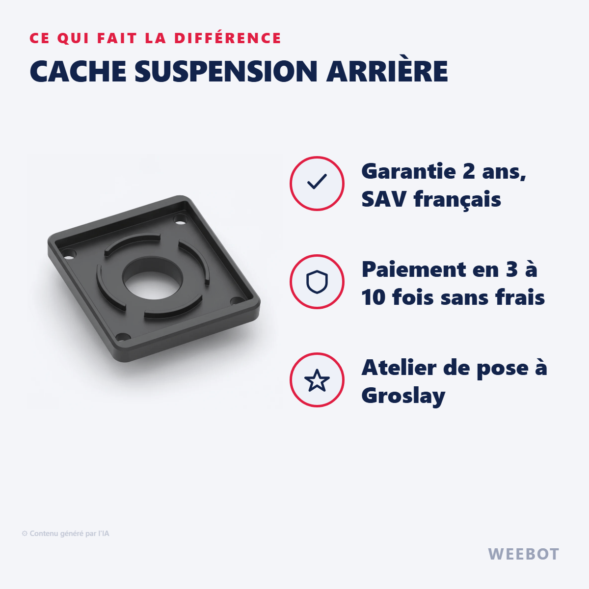 Cache Suspension Arrière : les points forts