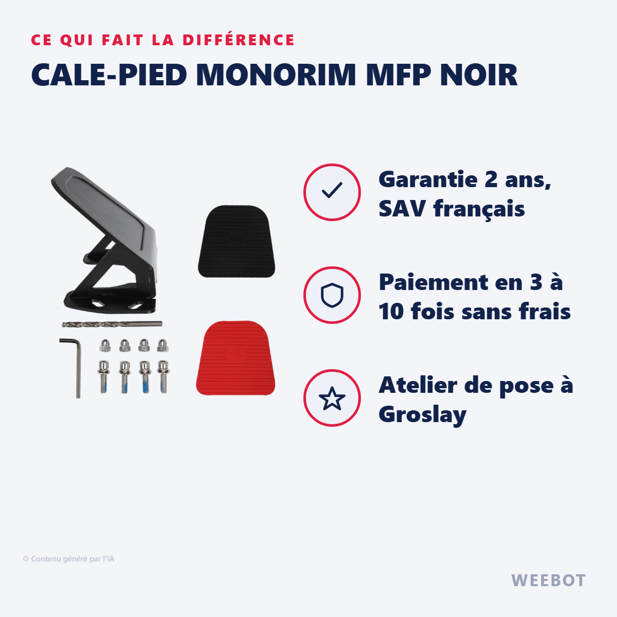 Cale-Pied Monorim MFP Noir : les points forts
