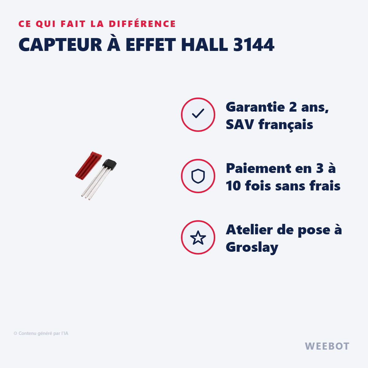 Capteur à Effet Hall 3144 : les points forts