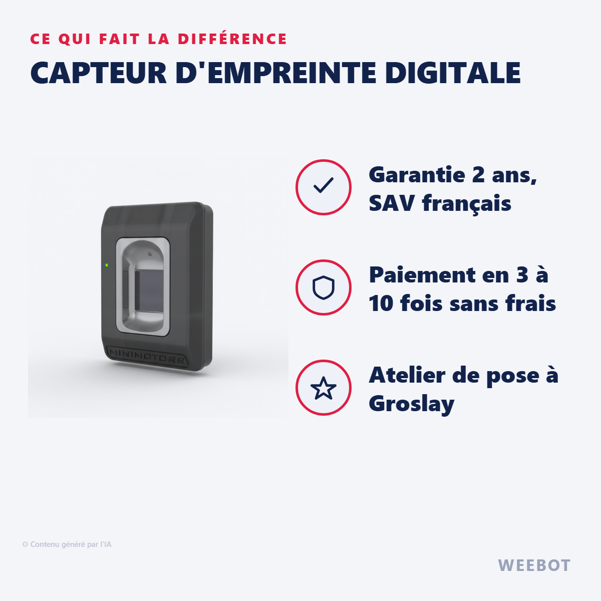 Capteur d'Empreinte Digitale : les points forts