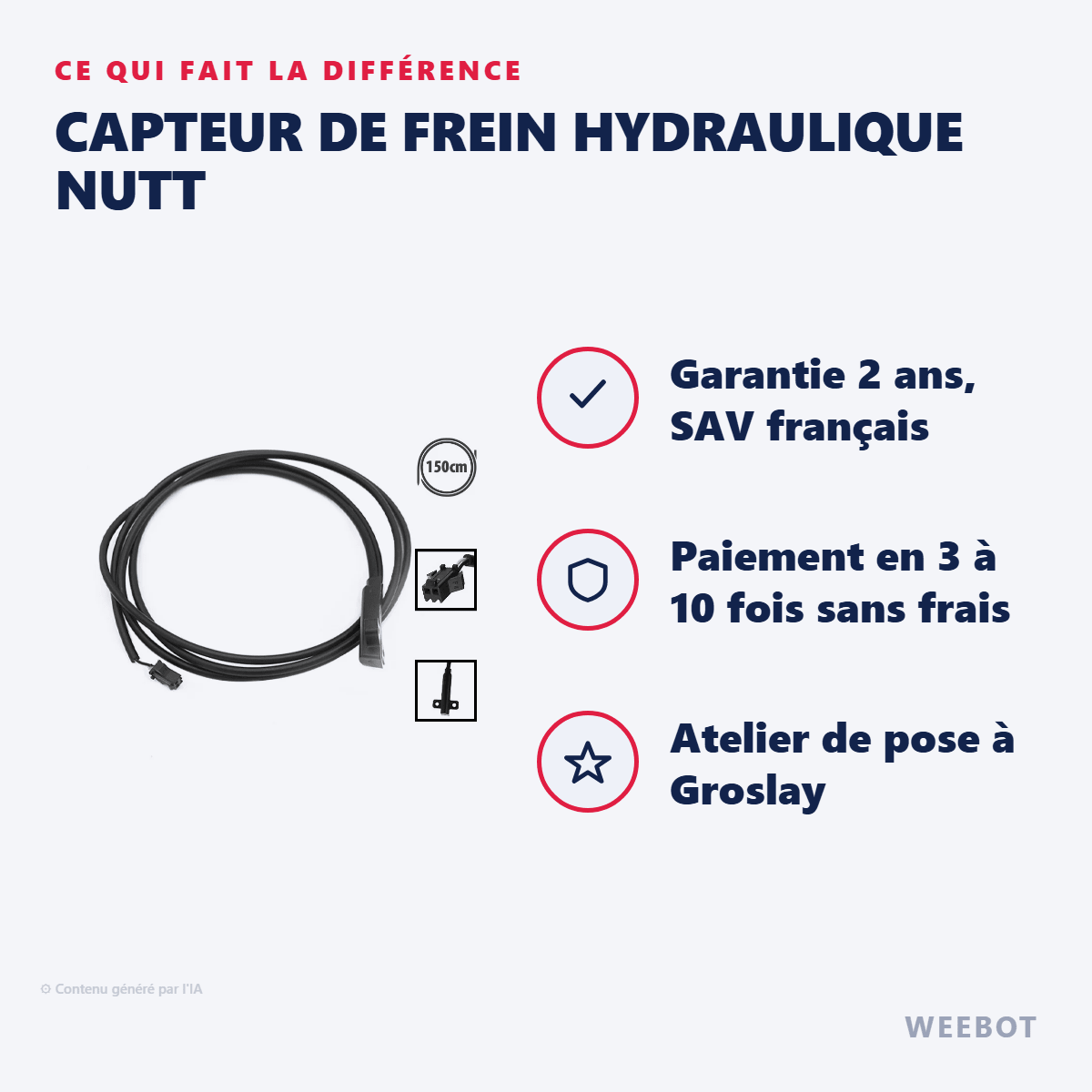 Capteur de Frein Hydraulique Nutt pour Trottinette Électrique - Weebot