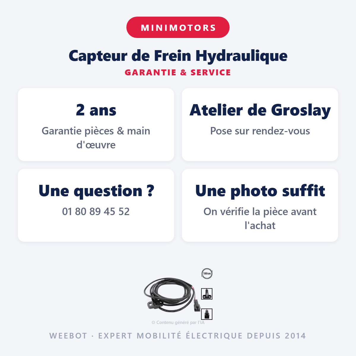 Capteur de Frein Hydraulique pour Trottinette Électrique Dualtron Spider 2 - Weebot