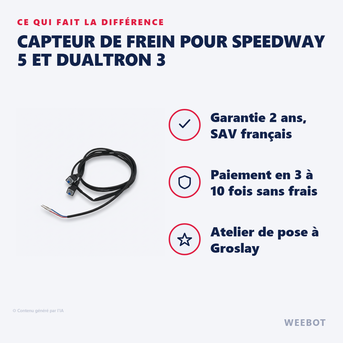Capteur de Frein pour Speedway 5 et Dualtron 3 : les points forts