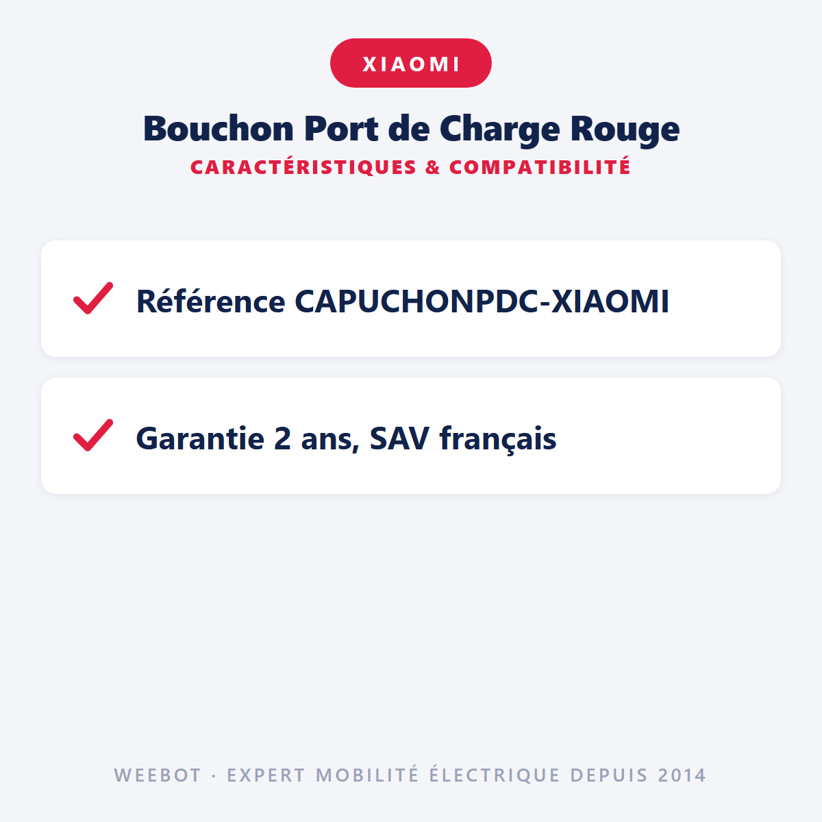 Bouchon Port de Charge Rouge : caractéristiques et compatibilité