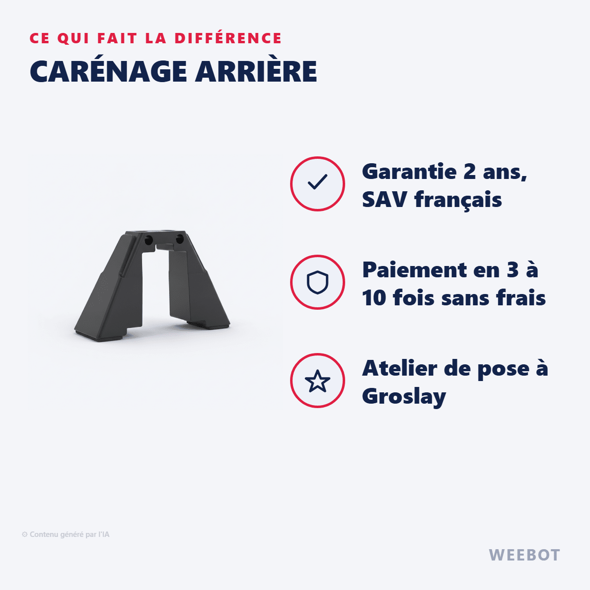 Carénage Arrière pour Trottinette Electrique Fighter Mini - Teverun - Weebot