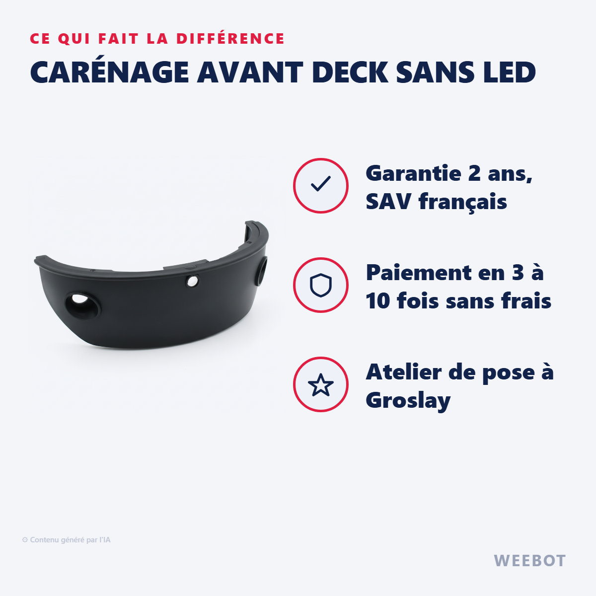 Carénage avant Deck Sans Led : les points forts