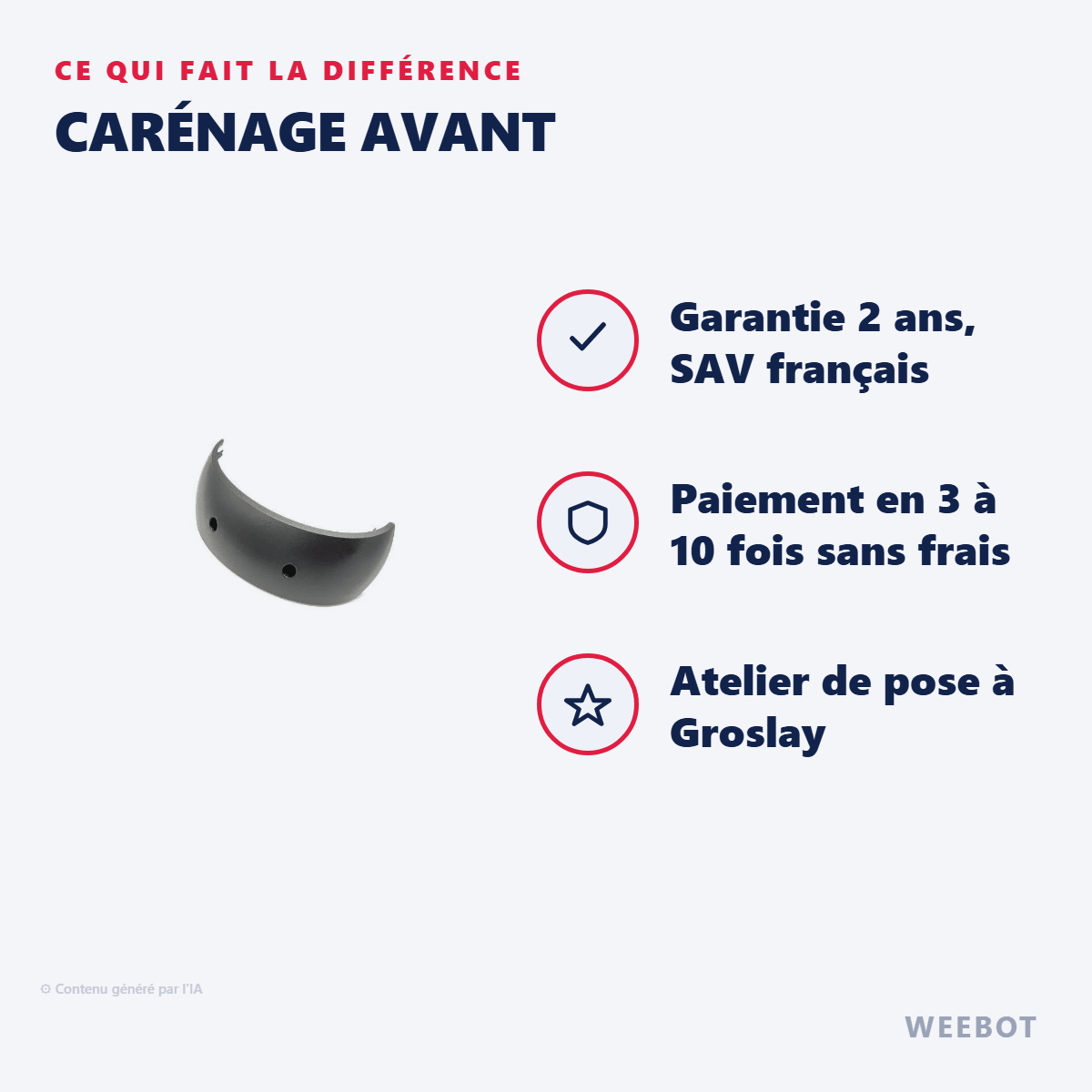 Carénage Avant pour Trottinette Électrique Inöe Sweemie - Weebot