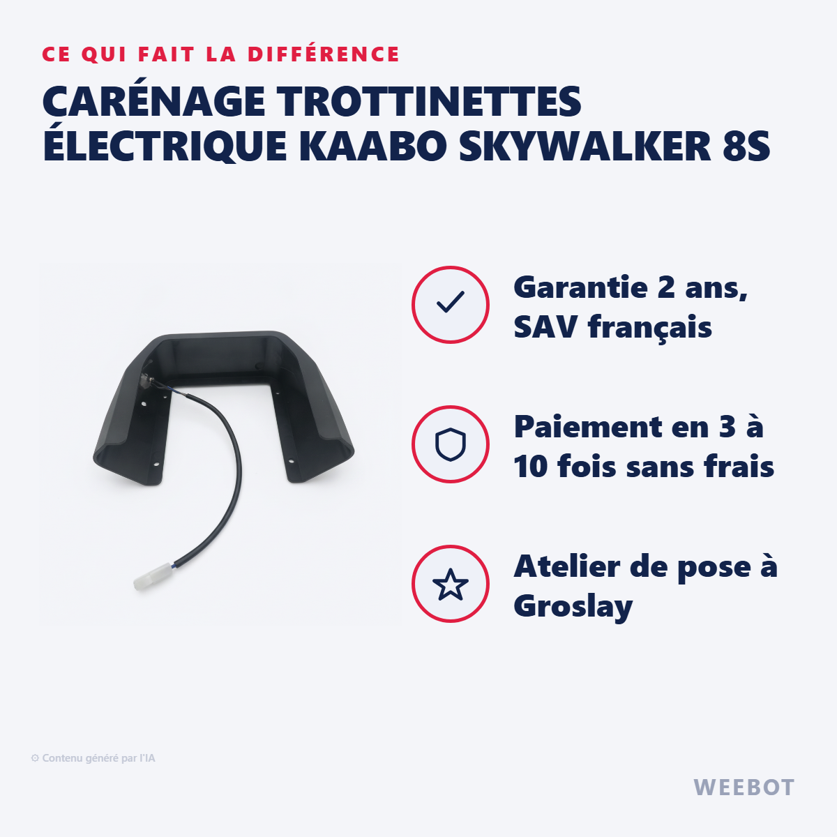 Carénage Trottinettes Électrique Kaabo Skywalker 8S : les points forts