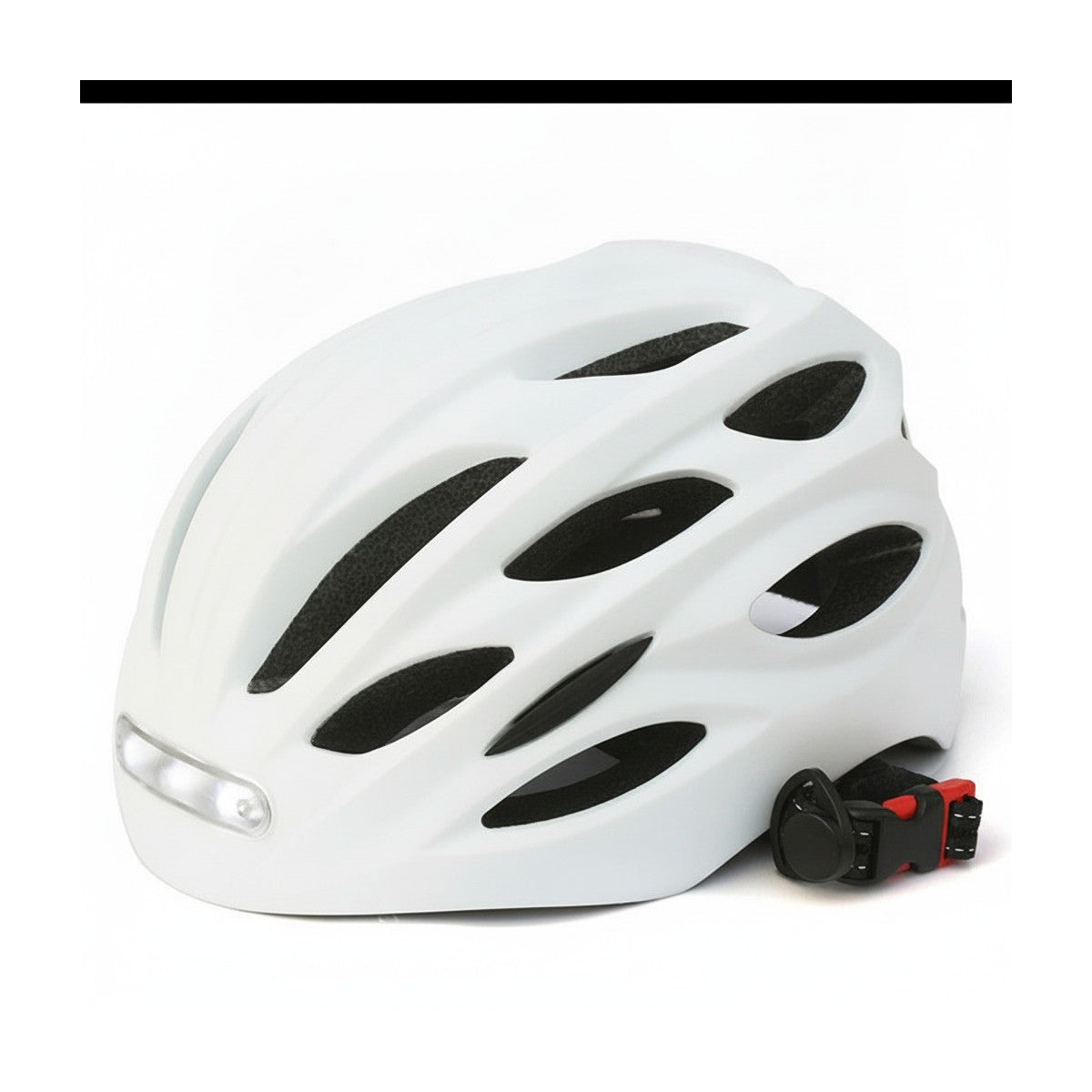Casque Respirant avec Éclairage LED avant et arrière Blanc / M