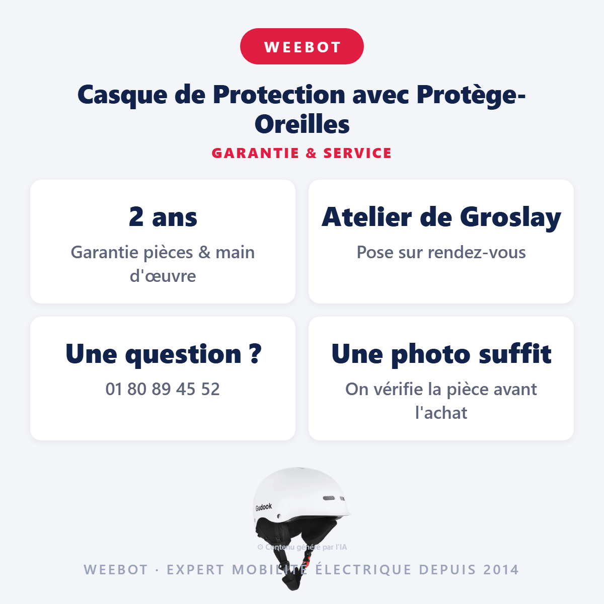 Casque de Protection avec Protège-Oreilles : garantie 2 ans et service après-vente