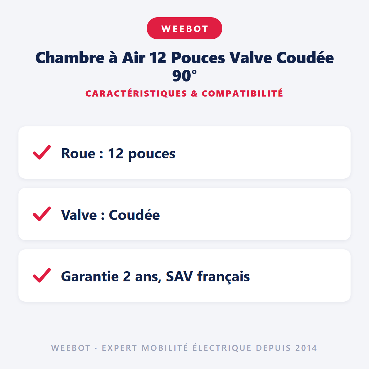 Chambre à Air 12 Pouces Valve Coudée 90° : caractéristiques et compatibilité