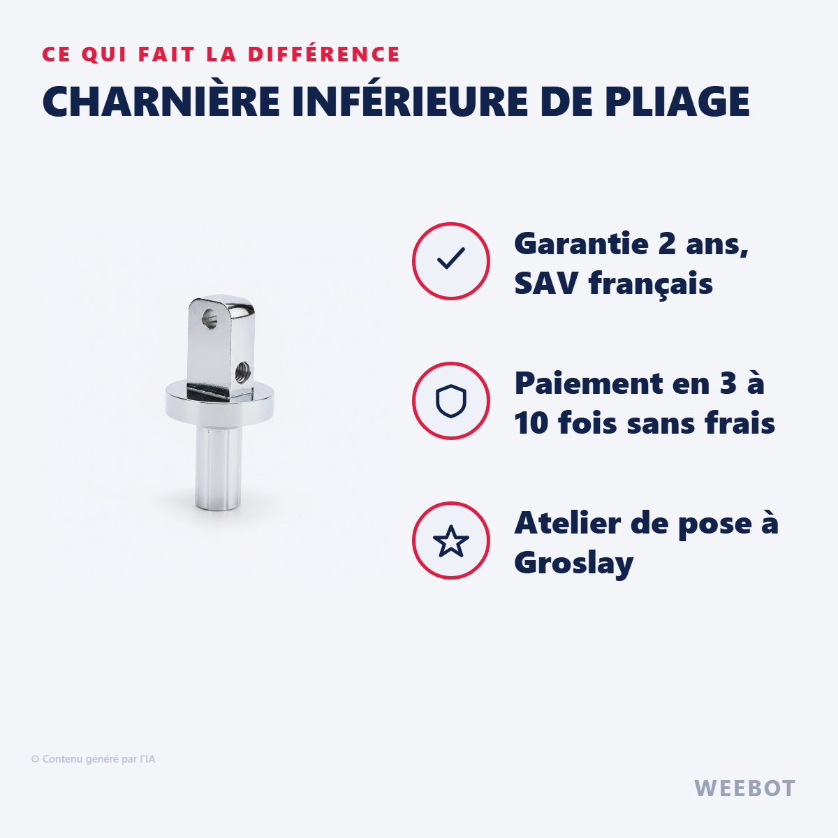 Charnière Inférieure de Pliage : les points forts