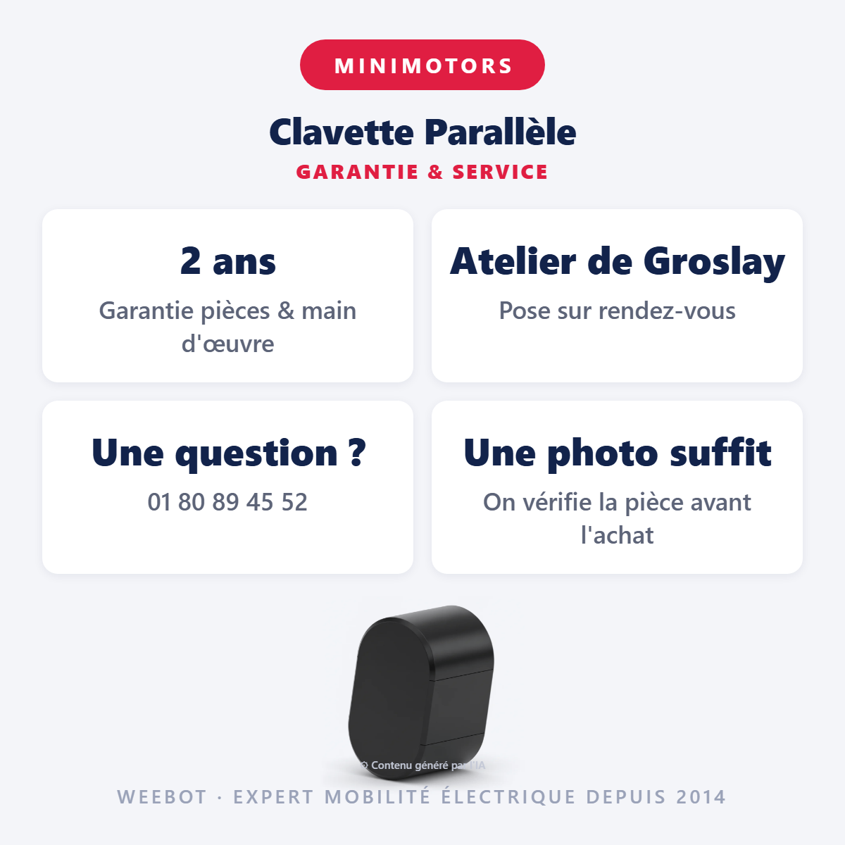 Clavette Parallèle : garantie 2 ans et service après-vente