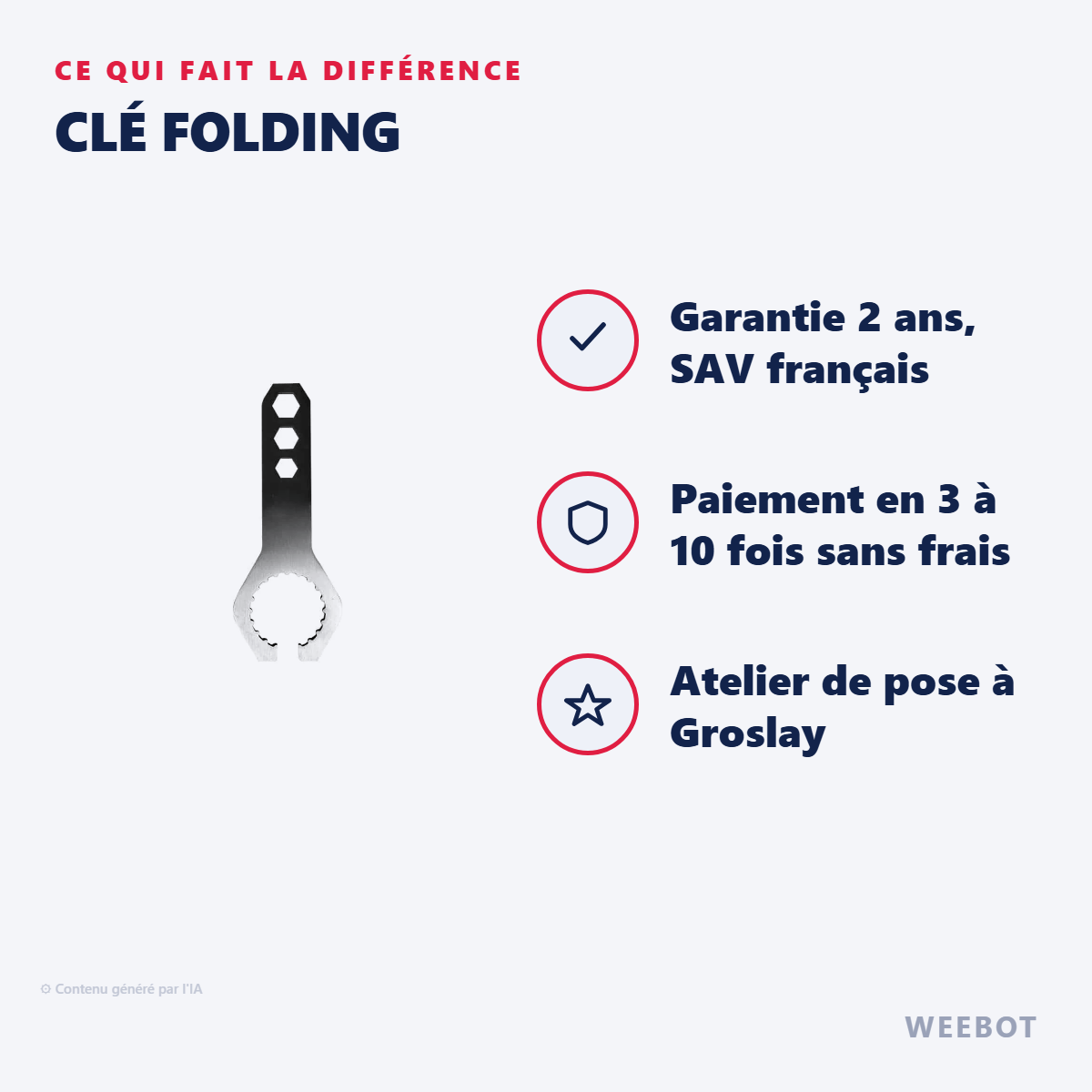 Clé Folding : les points forts