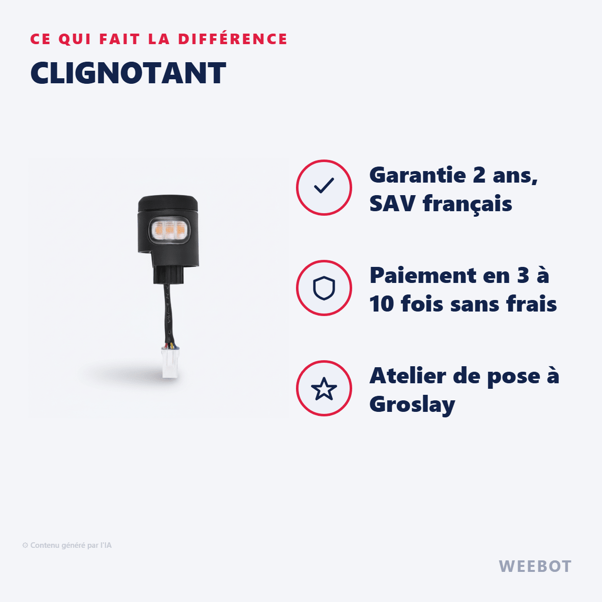 Clignotant Pour Trottinette Électrique Segway Zt3 Pro - Weebot
