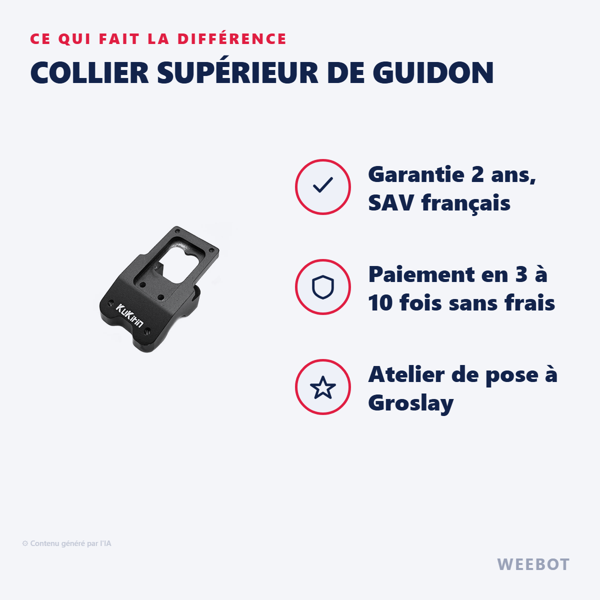 Collier Supérieur de Guidon : les points forts