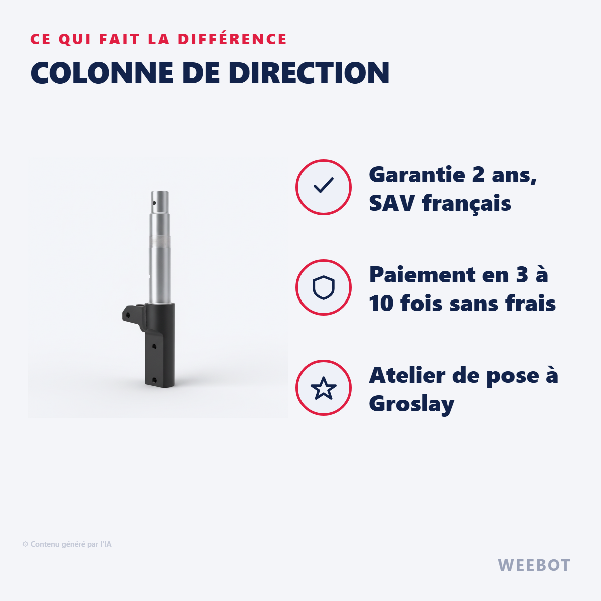 Colonne de Direction : les points forts