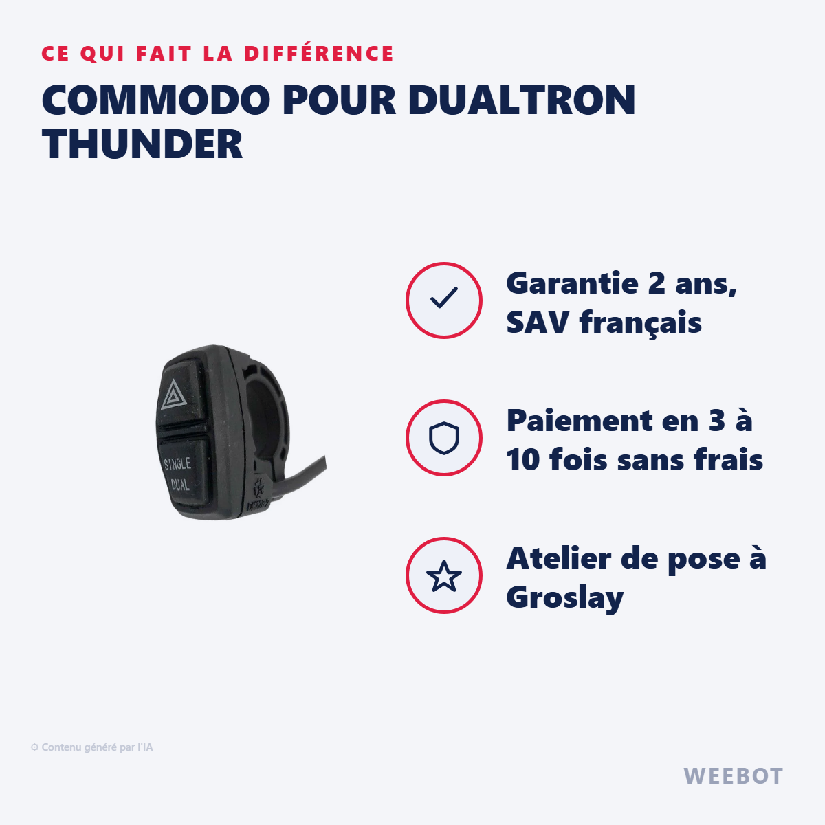 Commodo pour Dualtron Thunder : les points forts