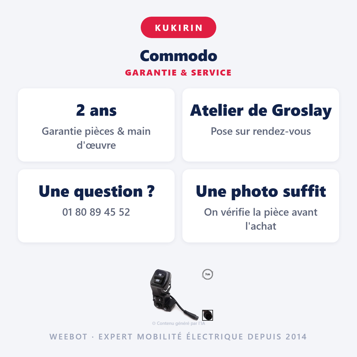 Commodo : garantie 2 ans et service après-vente