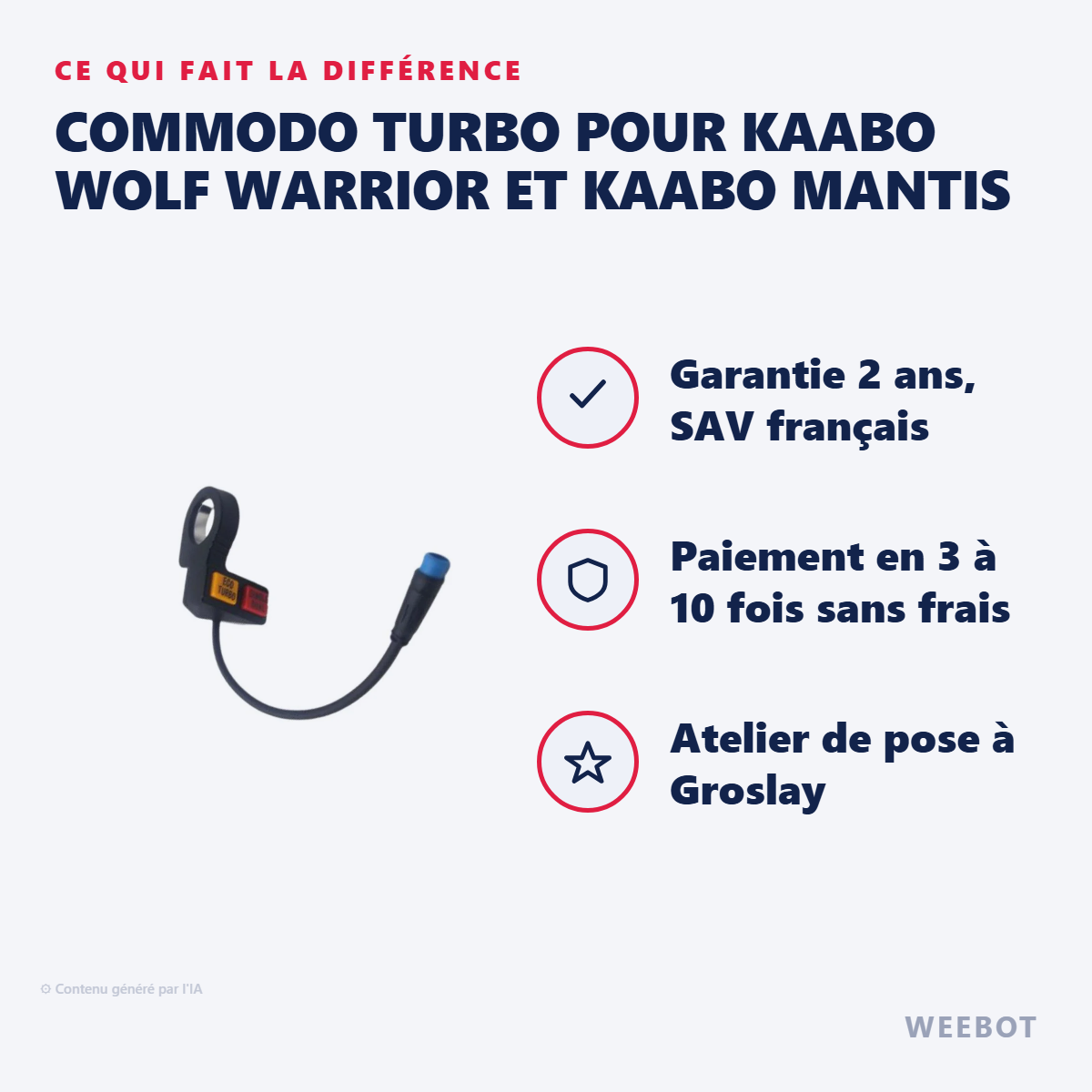 Commodo Turbo pour Kaabo Wolf Warrior et Kaabo Mantis : les points forts