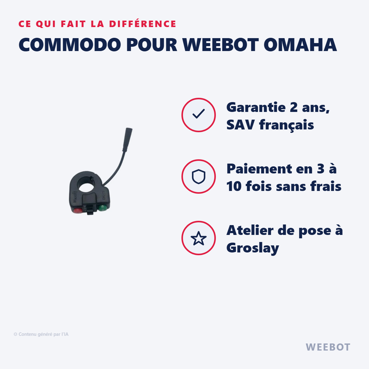 Commodo pour Weebot Omaha : les points forts