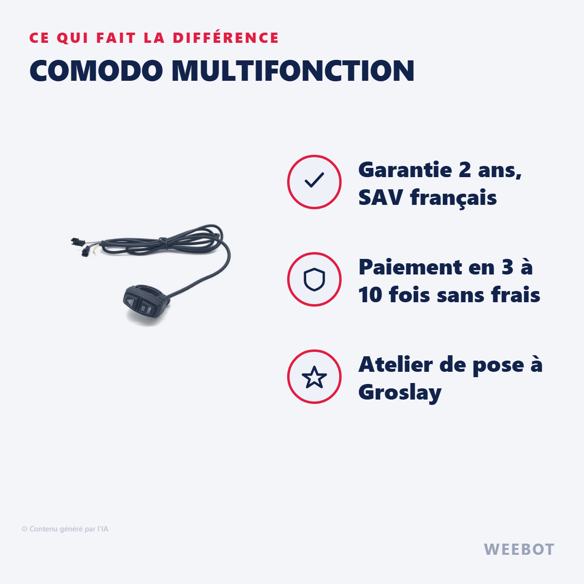 Comodo Multifonction (WARNING | ECO/TURBO) - Weebot