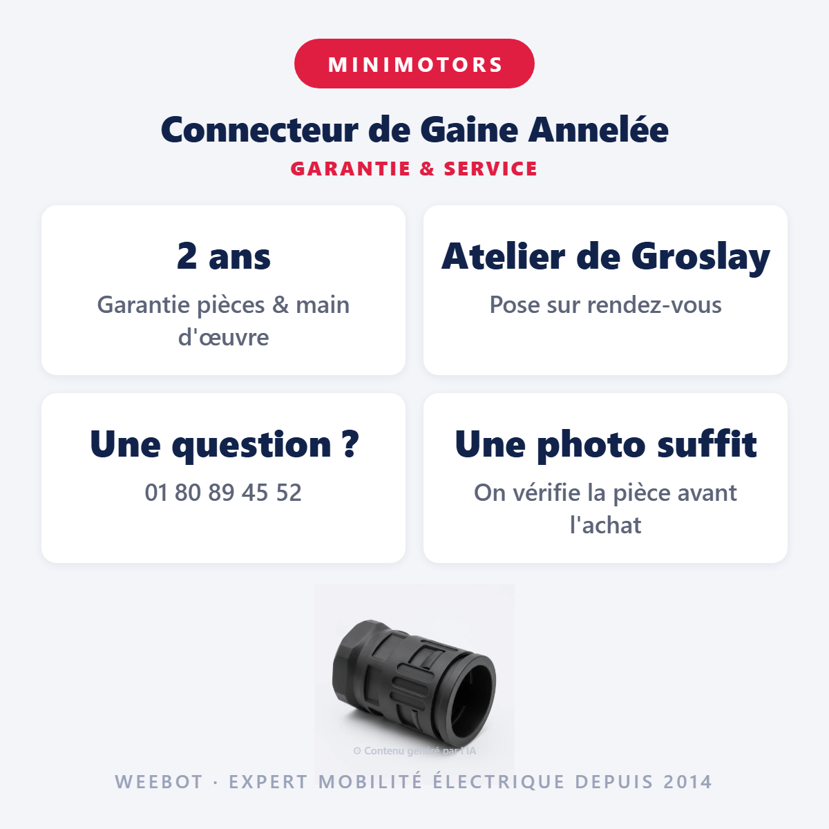 Connecteur de Gaine Annelée : garantie 2 ans et service après-vente
