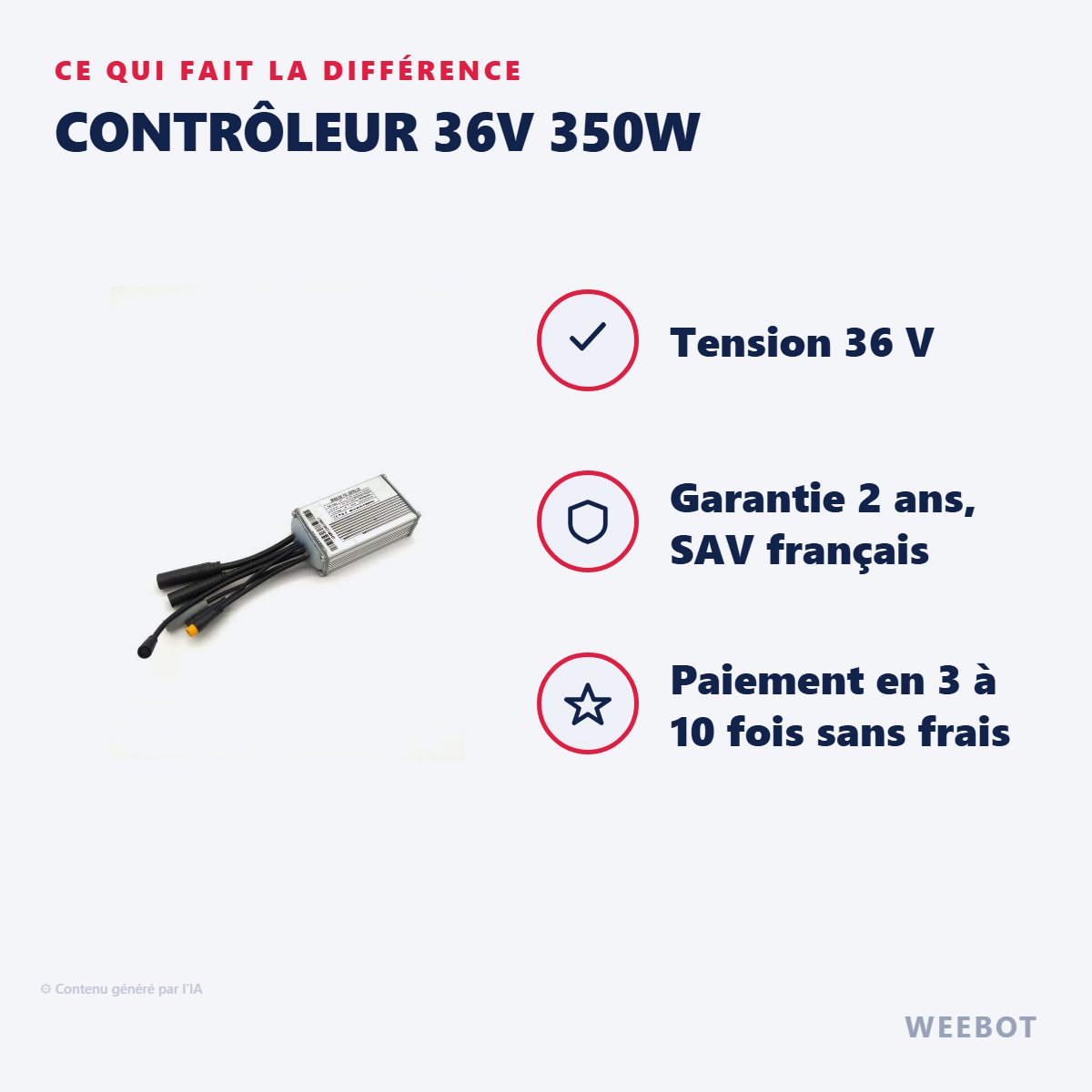 Contrôleur 36V 350W : les points forts