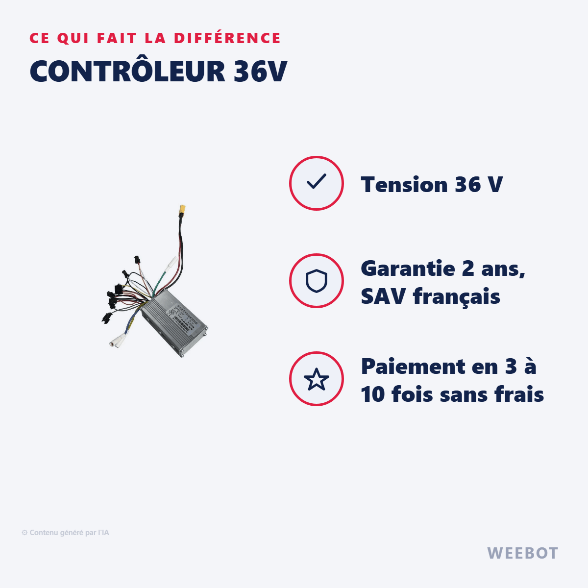 Contrôleur 36V pour Trottinette Électrique J&P - Weebot