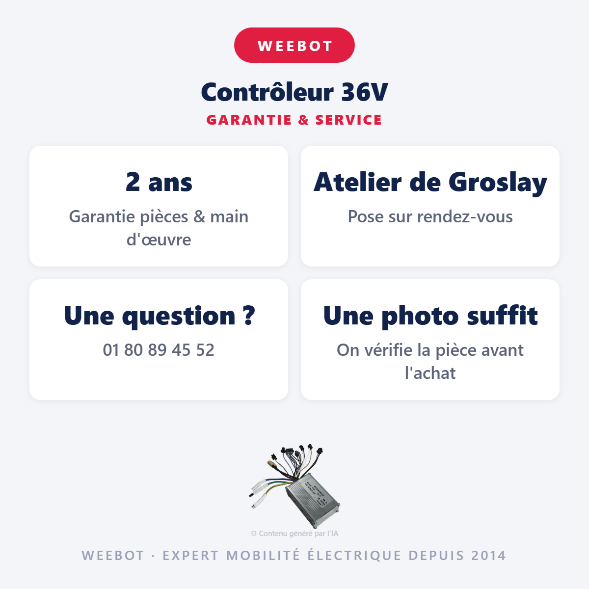 Contrôleur 36V pour Trottinette Électrique JH-01 - Weebot