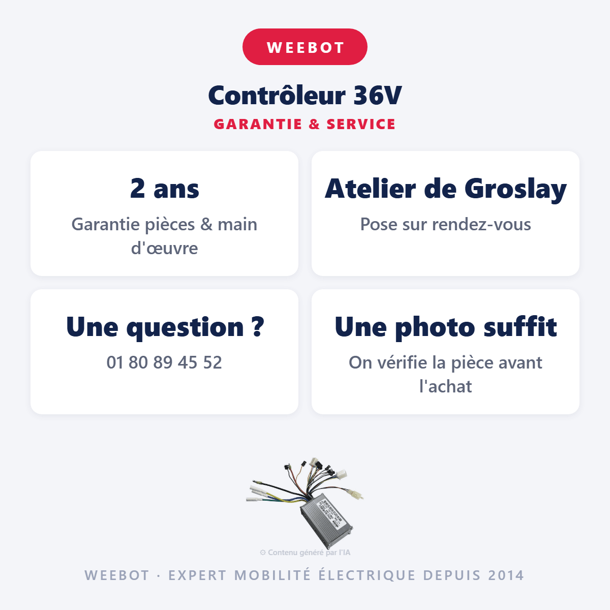 Contrôleur 36V pour Trottinette Électrique JX-168 - Weebot