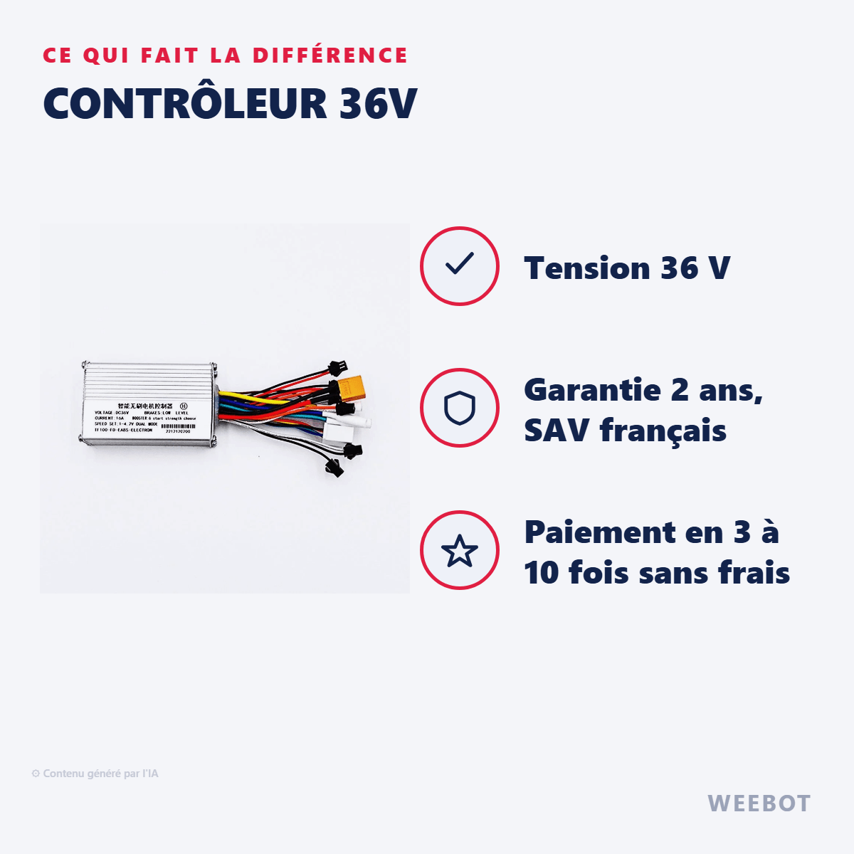 Contrôleur 36V pour Trottinette Électrique TF-500 - Weebot