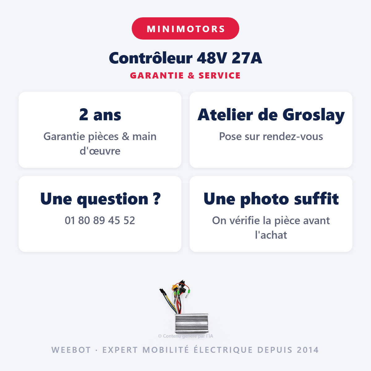 Contrôleur 48V 27A pour Trottinette Électrique Futecher Gun - Weebot