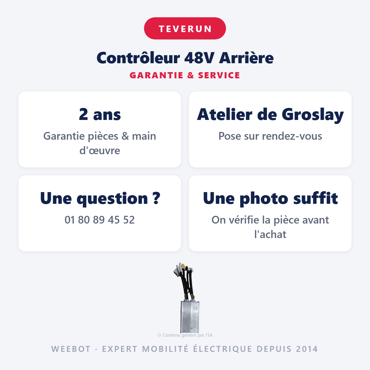 Contrôleur 48V Arrière pour Trottinette Electrique Teverun Blade Mini Pro - 2024 - Weebot