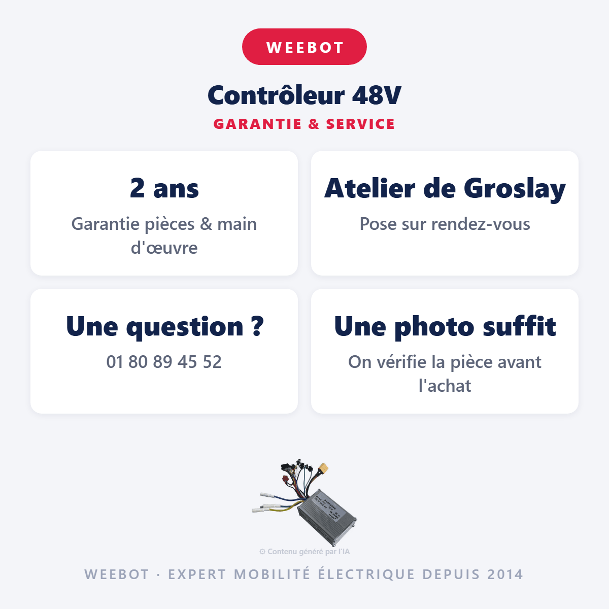 Contrôleur 48V pour Trottinette Électrique JH-01 - Weebot