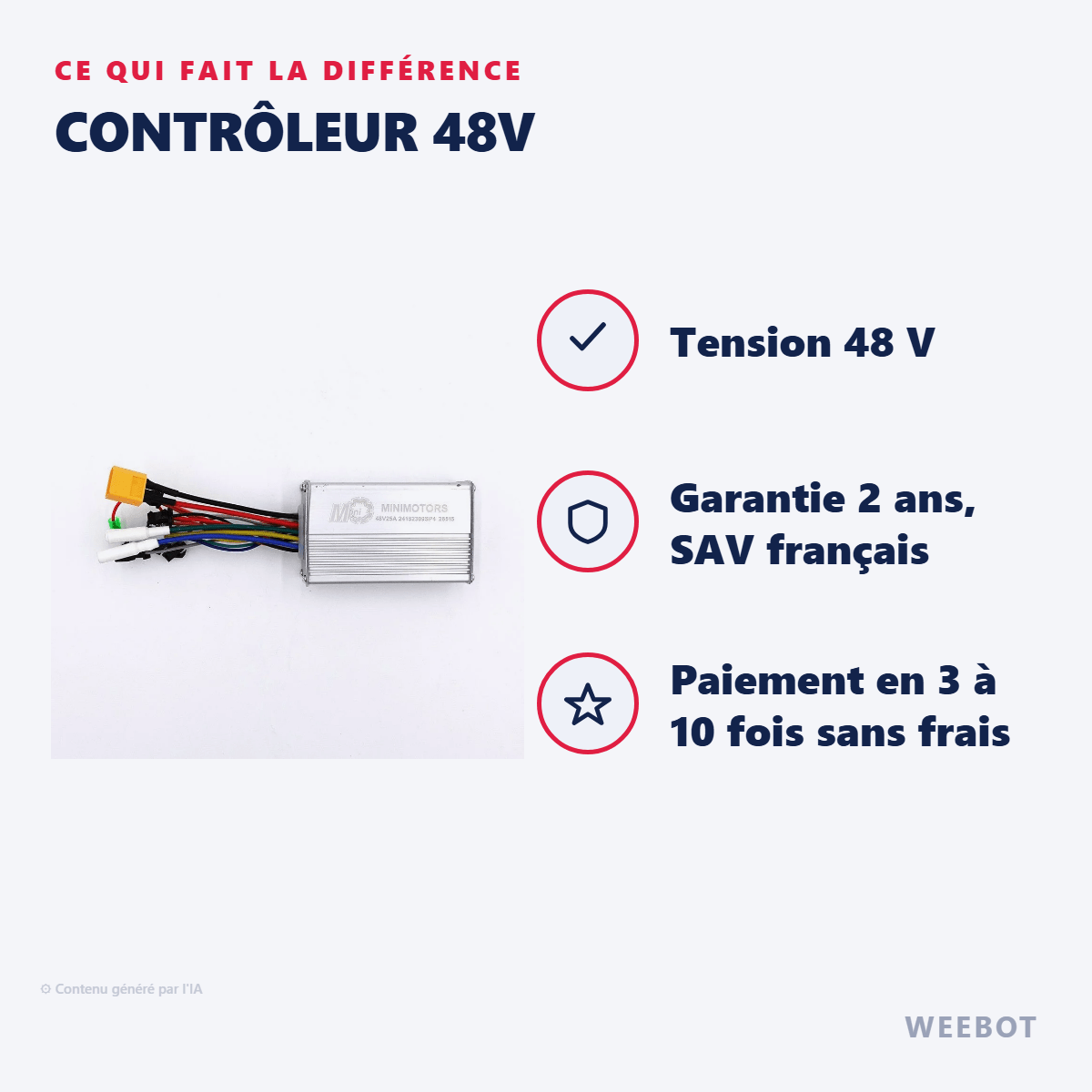 Contrôleur 48V pour Trottinette Électrique Speedway Léger et Mini 4 Pro - Weebot