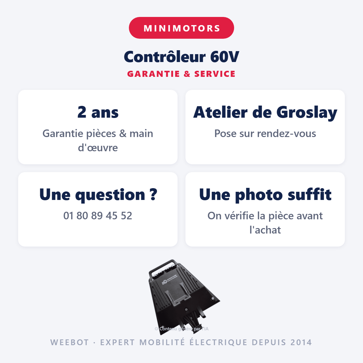 Contrôleur 60V pour Trottinette Électrique Dualtron Spider Max - Minimotors - Weebot