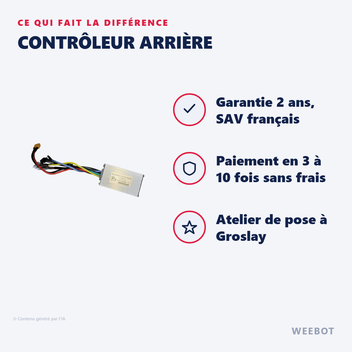 Contrôleur arrière pour Trottinette Électrique Langfeite Gt2 Mini - Weebot