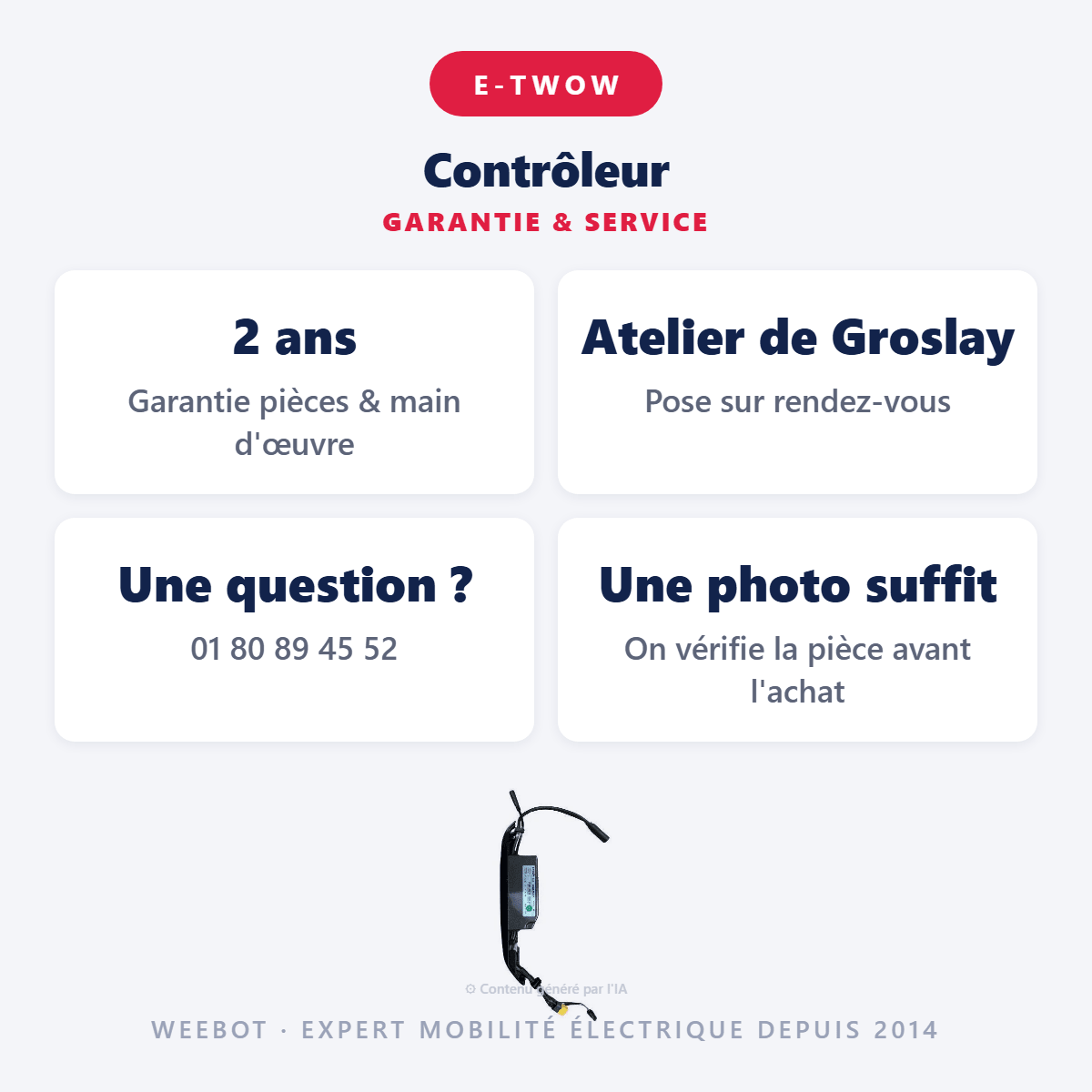 Contrôleur (Avec Dissipateur Thermique ) pour Trottinette Electrique E-Twow GT SE 48V - Weebot