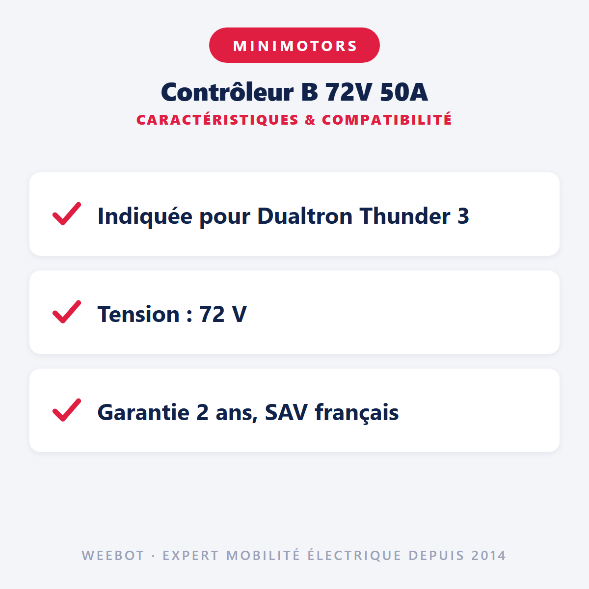 Contrôleur B 72V 50A pour Trottinette Électrique Dualtron Thunder 3 - Weebot