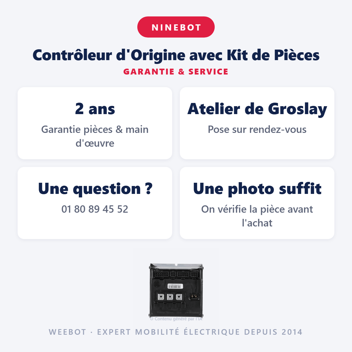 Contrôleur d'Origine avec Kit de Pièces : garantie 2 ans et service après-vente