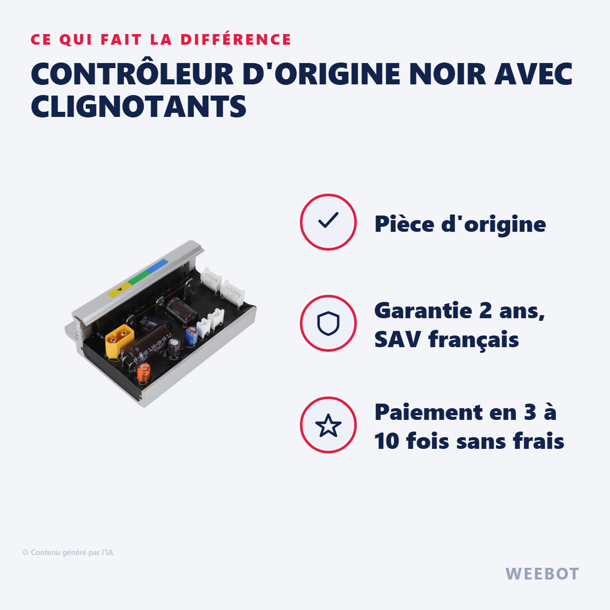 Contrôleur d'Origine Noir avec Clignotants : les points forts