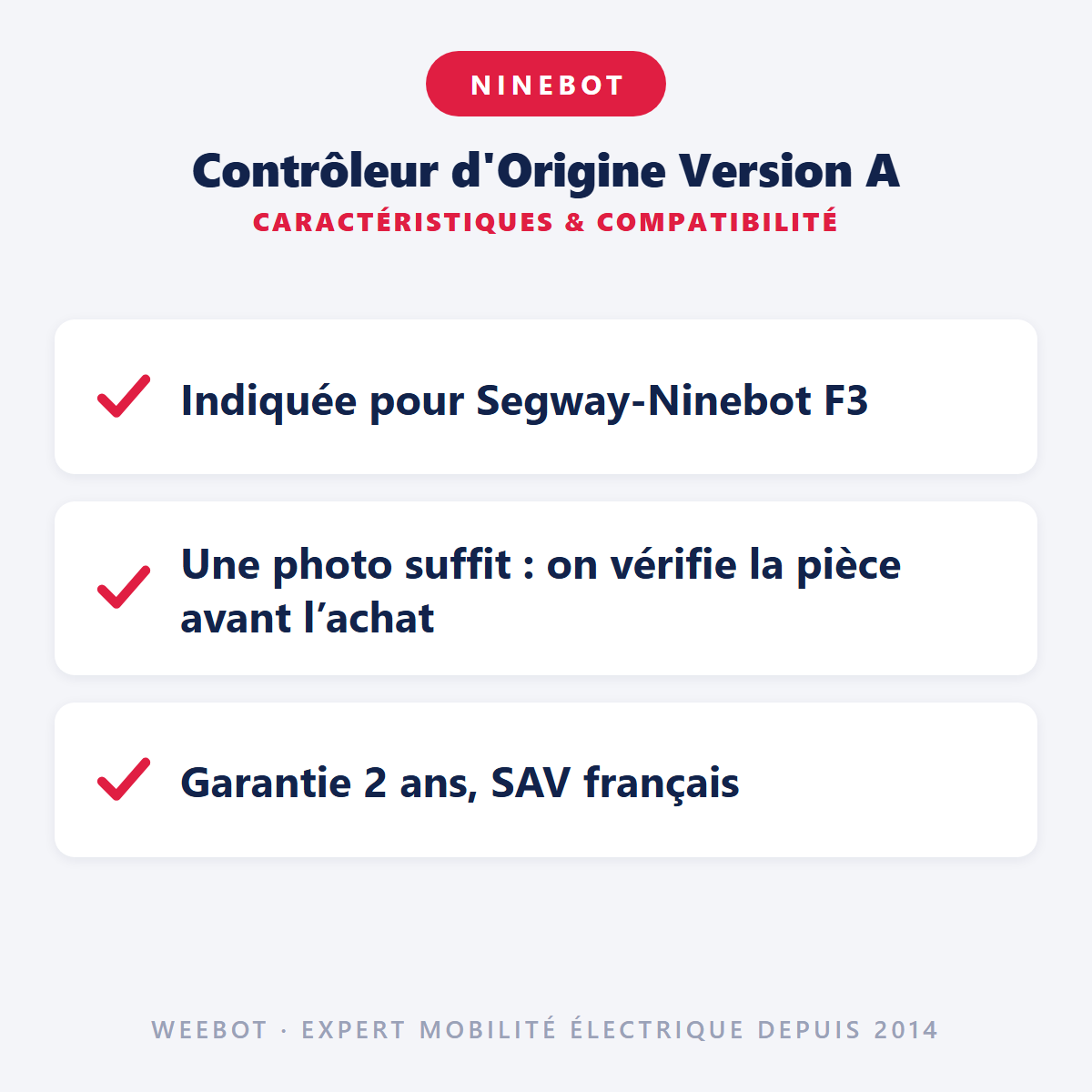 Contrôleur d'Origine Version A : caractéristiques et compatibilité