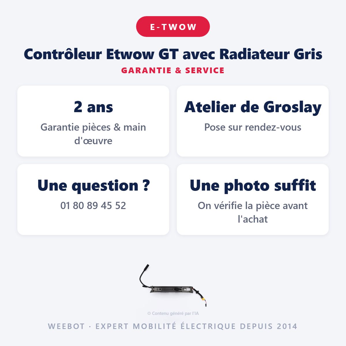 Contrôleur Etwow GT avec Radiateur Gris : garantie 2 ans et service après-vente