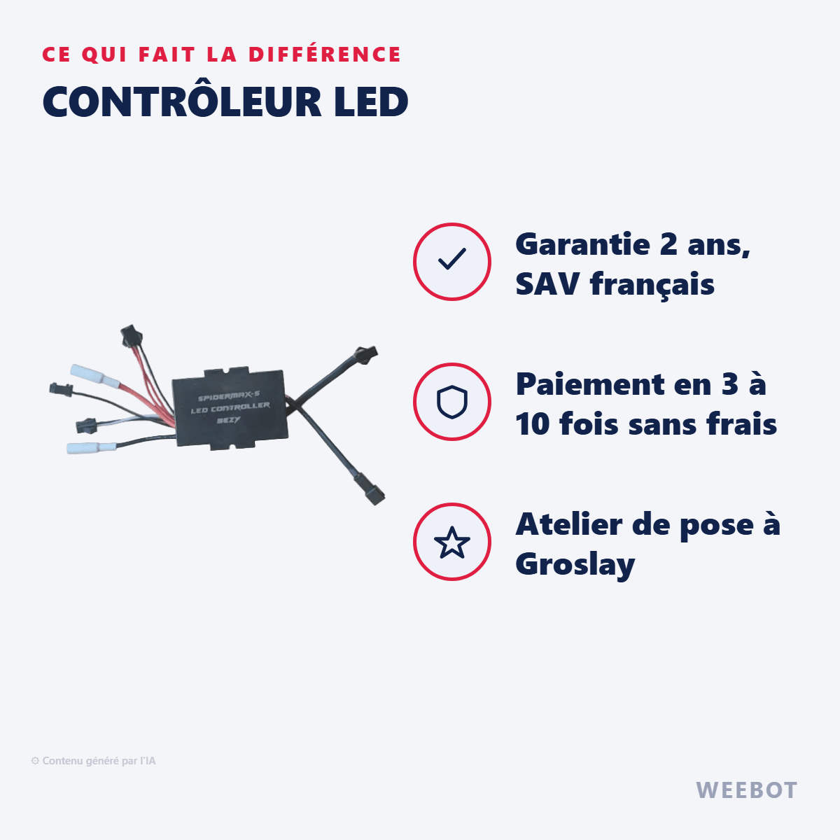 Contrôleur Led pour Trottinette Électrique Dualtron Spider Max - Weebot