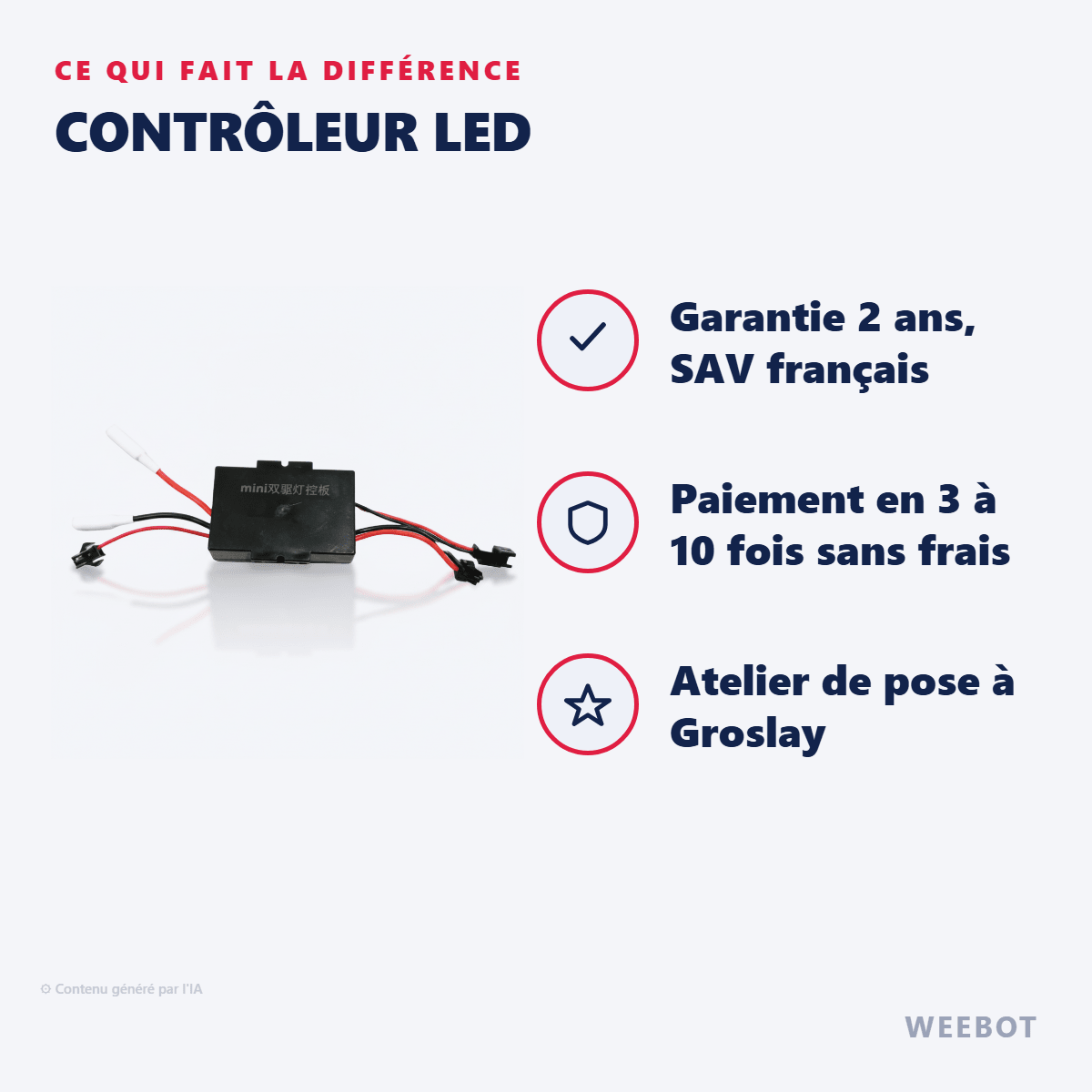 Contrôleur LED pour Trottinette Electrique Dualtron Mini Spécial Double Moteur - Weebot