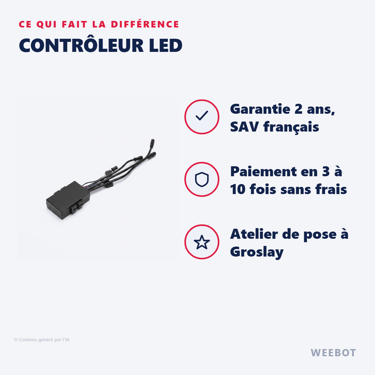 Contrôleur LED pour Trottinette Électrique Dualtron Togo sans Phare - Weebot