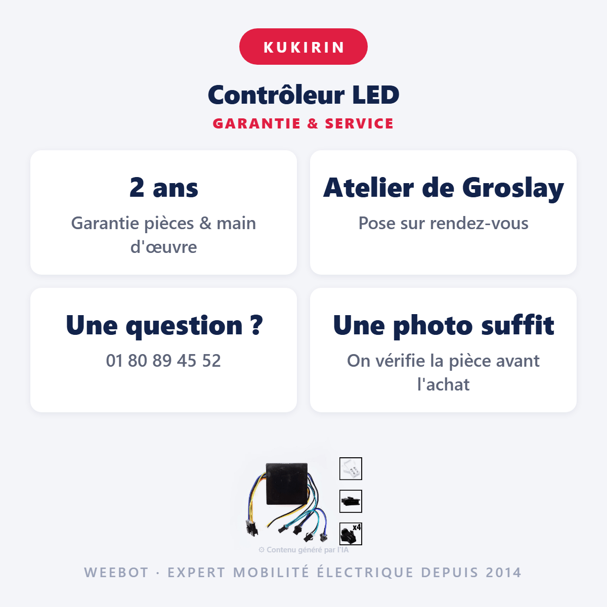 Contrôleur LED pour Trottinette Électrique Kukirin G2 Max - Weebot