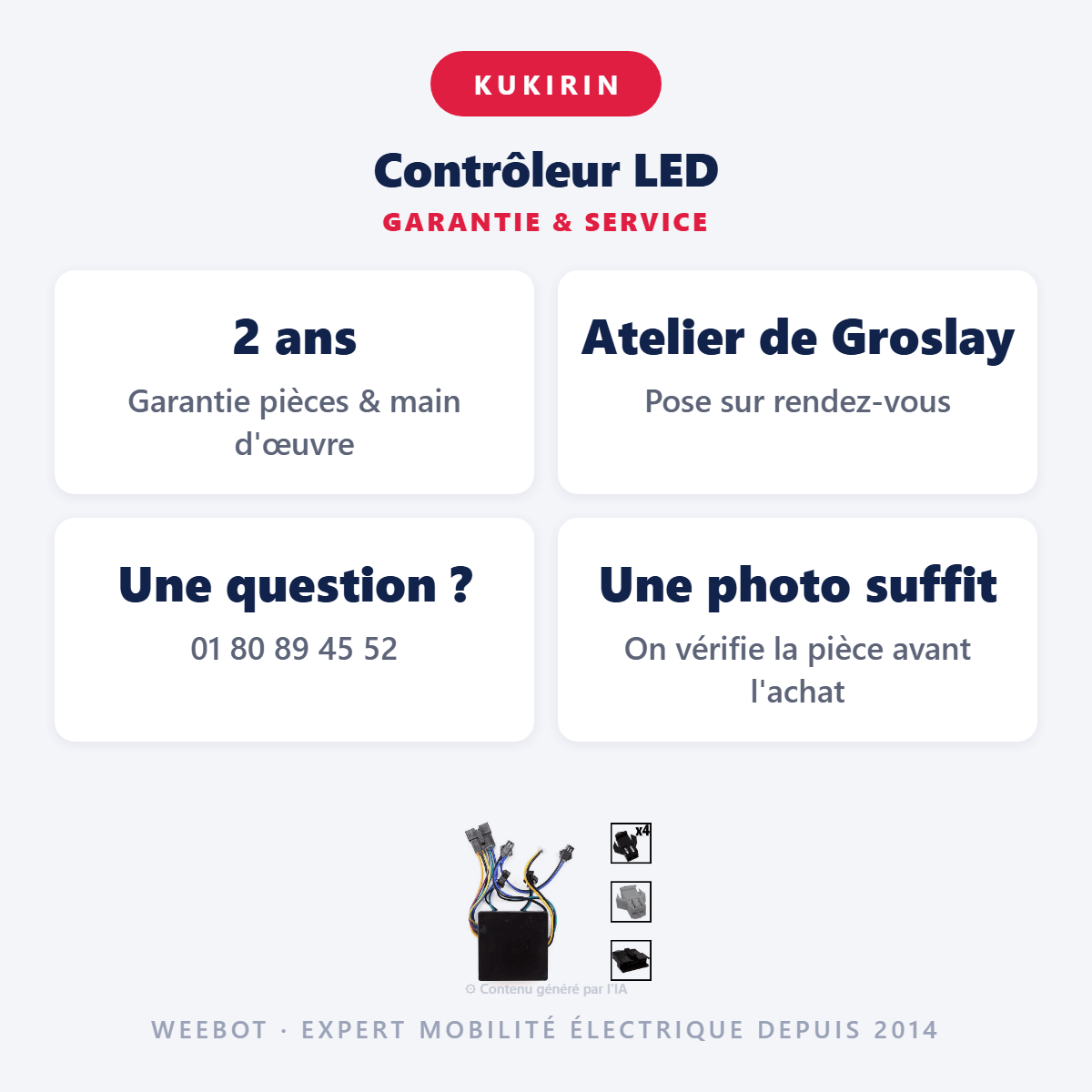 Contrôleur LED pour Trottinette Électrique Kukirin G3 Pro - Weebot