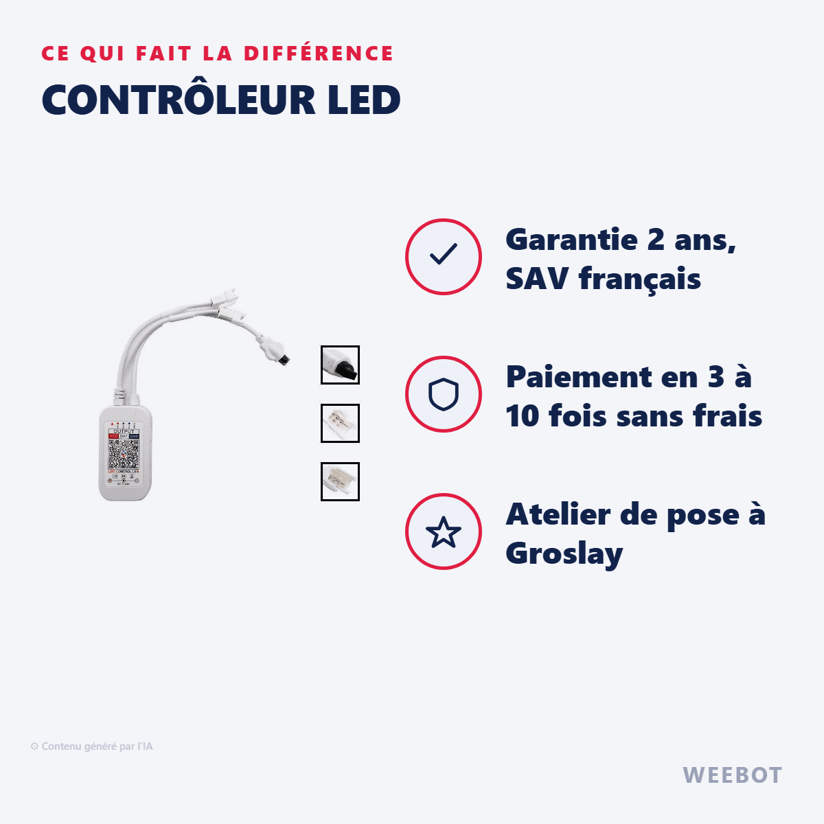 Contrôleur LED pour Trottinette Électrique Teverun 10 / 10+ / 11 / 11+ / Supreme - Weebot